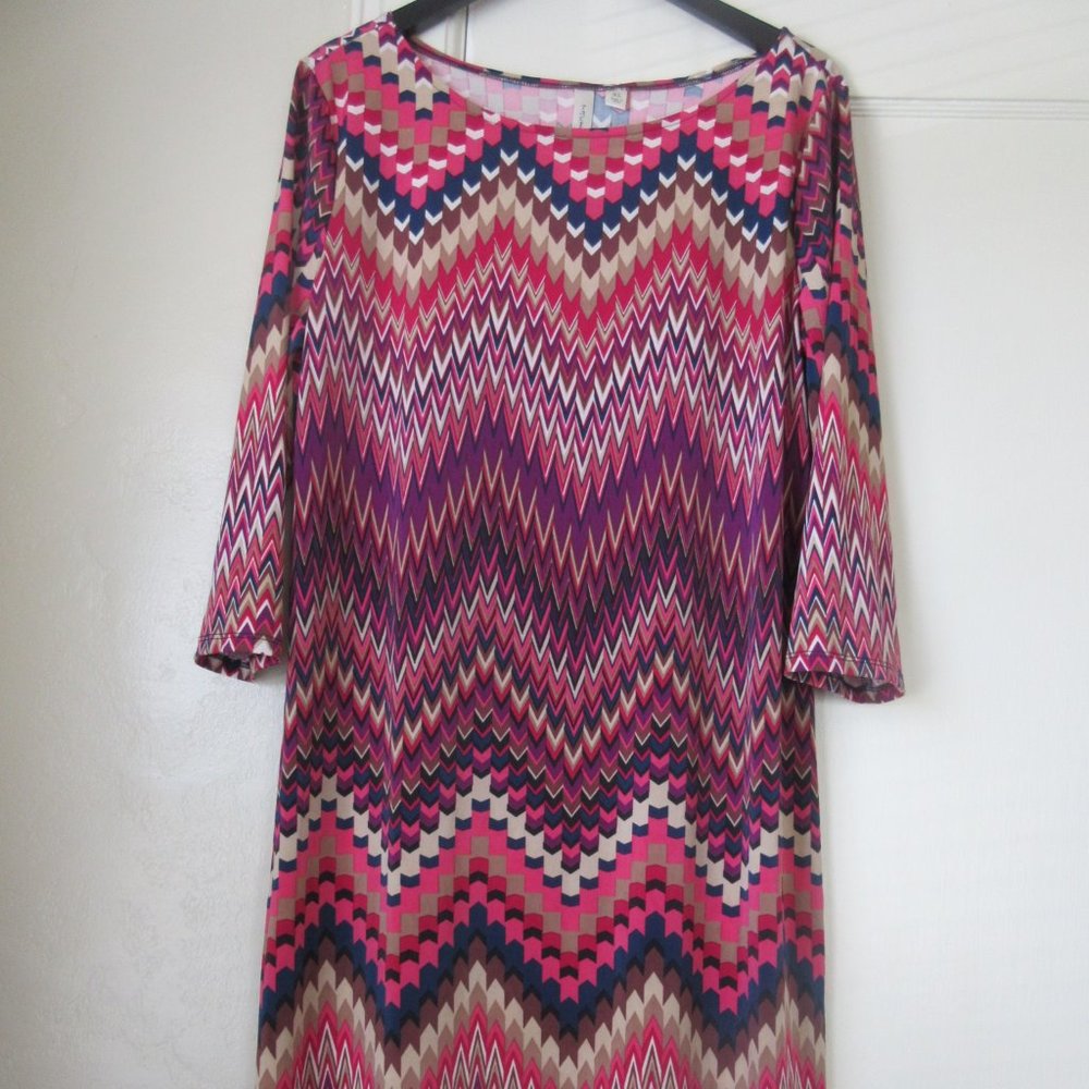 Tacera multi color midi dress